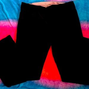 Black velvet bootcut pants